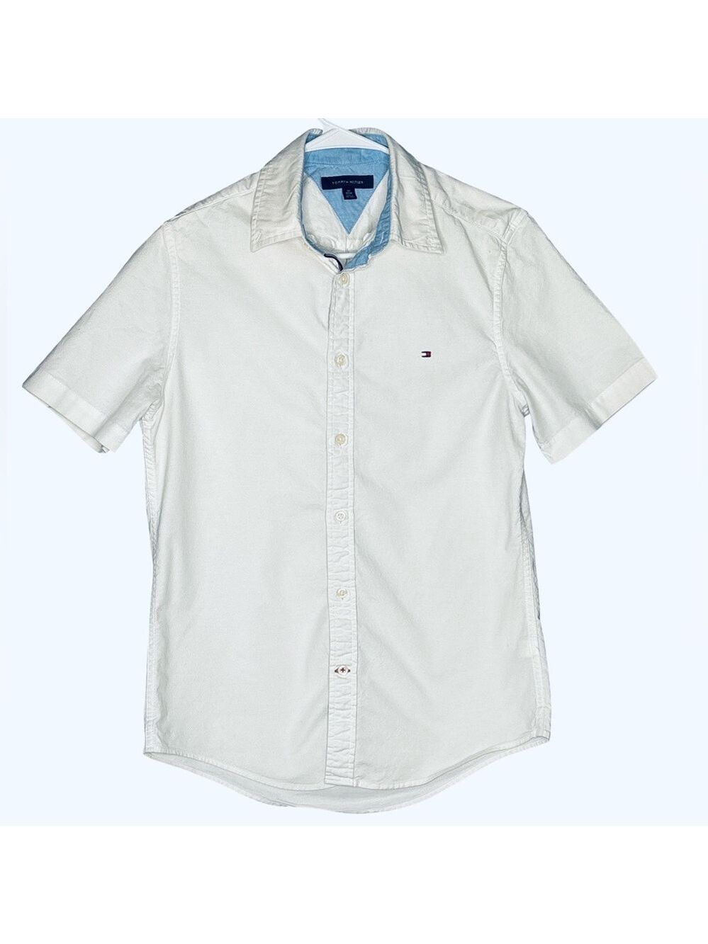 Tommy Hilfiger White Short Sleeve Shirt XS